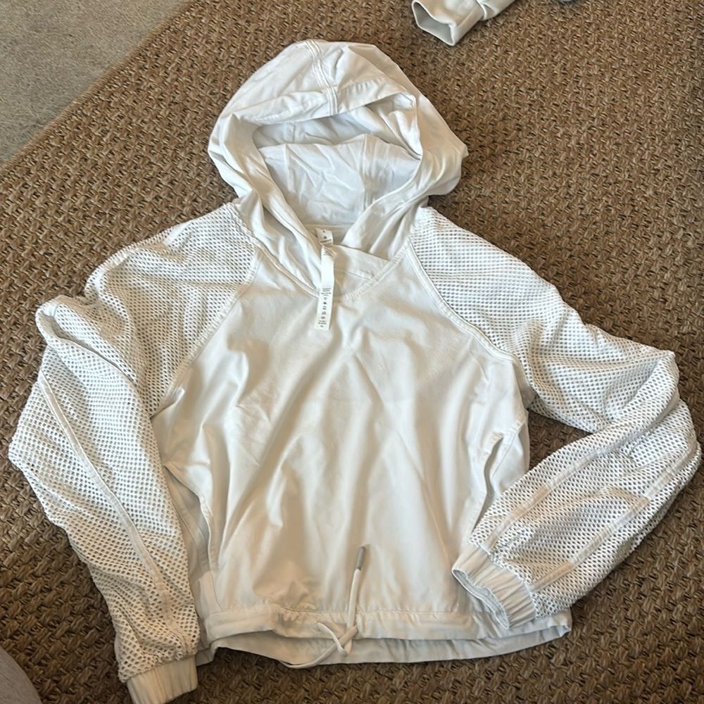 Lululemon white hoodie, size 4.